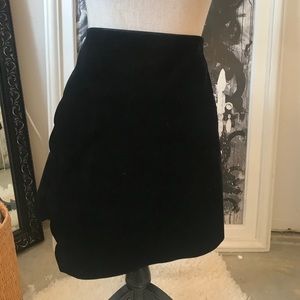 Faux crushed Velvet skater skirt